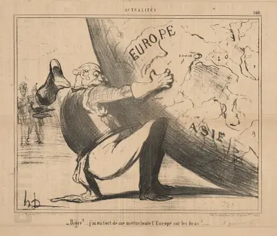 Förbaskat! ... Jag har haft fel som lagt hela Europa på mina armar! av Honoré Daumier