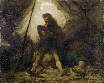Don Quixote’s Vigil av Honoré Daumier