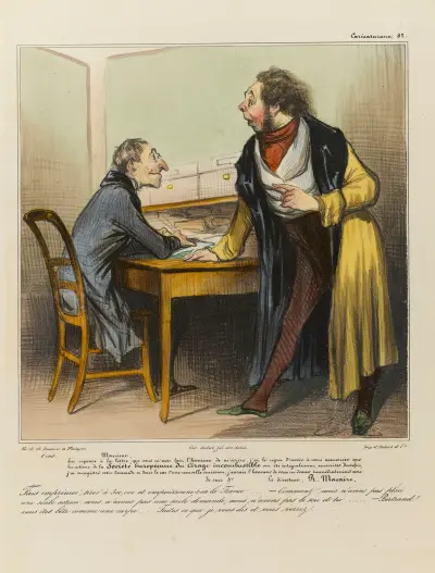 Ecris Monsieur, En réponse à la lettre que vous m’avez fait l’honneur de m’écrire, j’ai le regret d’avoir à vous annon av Honoré Daumier