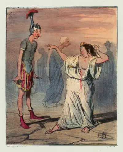 Aeneas i underjorden av Honoré Daumier