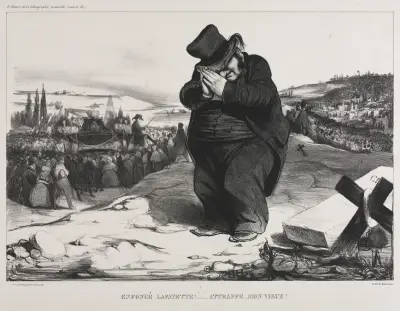 Misslyckat, Lafayette! Det är rätt åt dig, min gamle vän! av Honoré Daumier