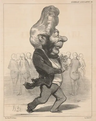 Favre Ferdinand. Ferdinand I write, do not pronounce . . . Confusion is impossible av Honoré Daumier