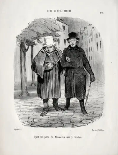 Ehemalige Stutzer unter dem Direktorium von Honoré Daumier