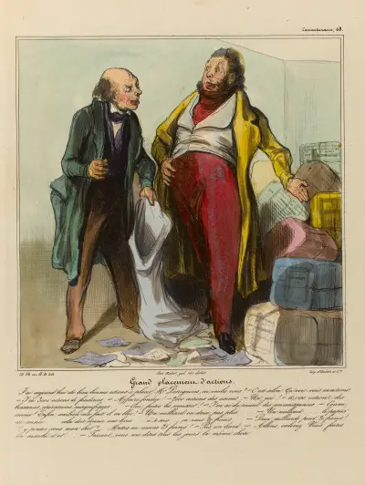 Stor placering av aktier av Honoré Daumier