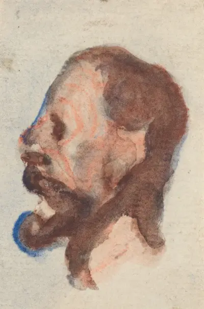 Huvud av en man IV av Honoré Daumier