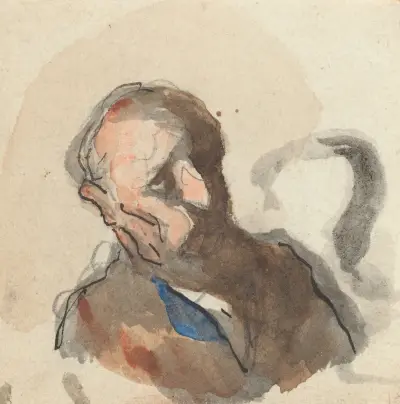 Huvud av en man VI av Honoré Daumier