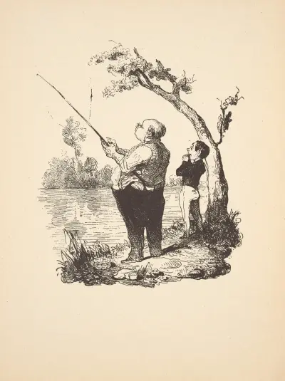 Jakt och fiske, pl. 02 av Honoré Daumier