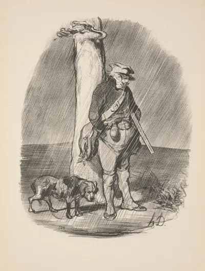 Jakt och fiske pl. 03 av Honoré Daumier