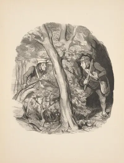 Hunting and fishing Pl.10 av Honoré Daumier