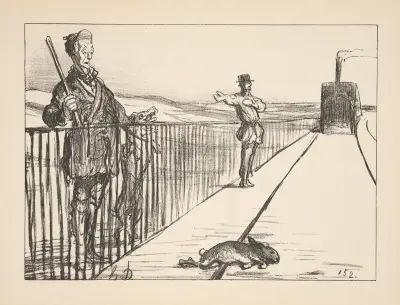 Hunting and fishing Pl.15 av Honoré Daumier