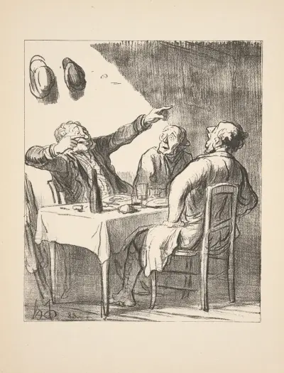 Hunting and fishing Pl.16 av Honoré Daumier