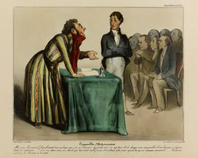 Aktieägarmötet av Honoré Daumier