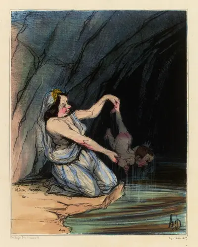 Akilles dop av Honoré Daumier