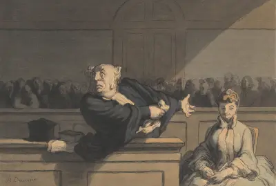 Försvararen (Counsel For The Defense) av Honoré Daumier