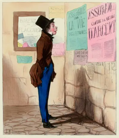 Le gobe-mouches von Honoré Daumier