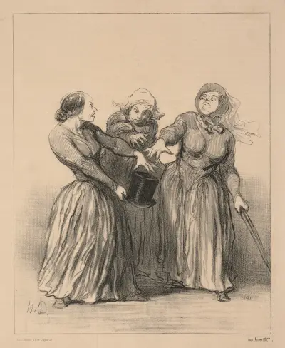 L’insurrection contre les maris est proclamée le plus saint des devoirs! av Honoré Daumier