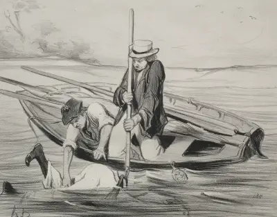 Man Overboard av Honoré Daumier