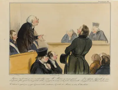 Meine Herren, hier ist die Wahrheit: Ich bin ein kleiner Dieb, aber Herr Macaire ist ein großer… von Honoré Daumier