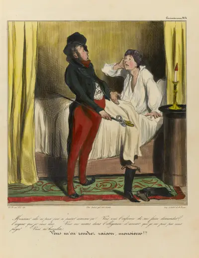 Monsieur cela ne peut pas se passer comme ça. Vous avez l’infamie de me faire demander l’argent que je vous dois av Honoré Daumier