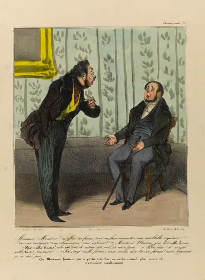 Monsieur Monsieur erbjuder mig 500 francs för att begå en liknande orättvisa av Honoré Daumier