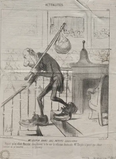 Mr. Dupin in His Little Shoes av Honoré Daumier