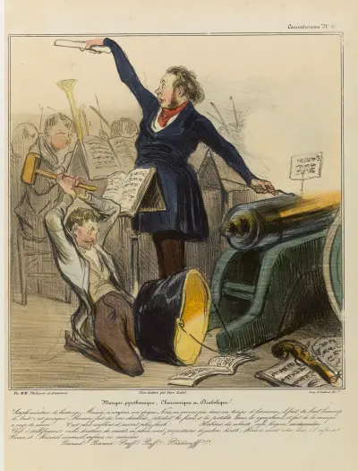 Pyroteknisk, charivarisk och diabolisk musik av Honoré Daumier