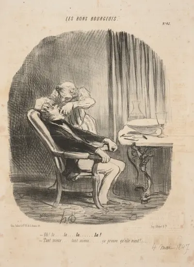 Åh! Det... Det... Det... Det! Bra... Bättre... Det bevisar att det kommer! av Honoré Daumier