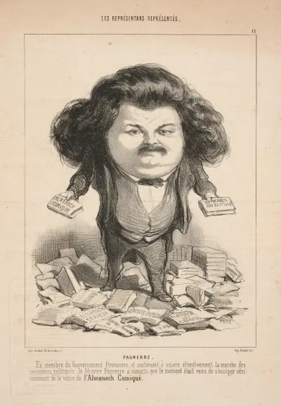Pagnerre. Former member of the Provisional Government, and . . . From the Comic Almanach av Honoré Daumier