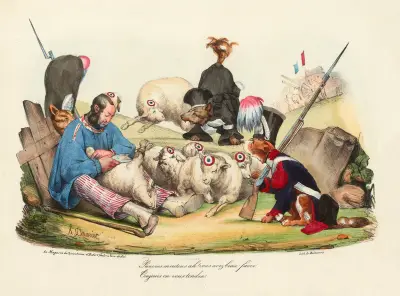 Pauvres moutons ah av Honoré Daumier