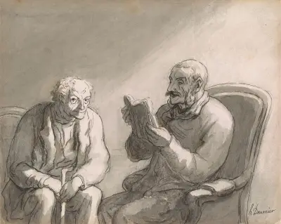 Läsning av Honoré Daumier