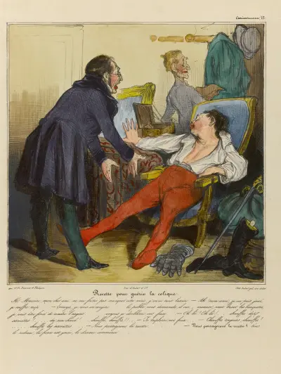 Recette pour guérir la colique von Honoré Daumier