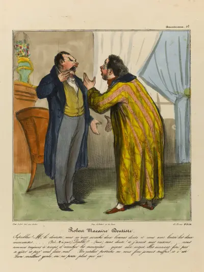 Robert Macaire som tandläkare av Honoré Daumier