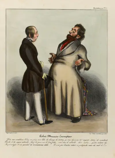 Robert Macaire escompteur av Honoré Daumier