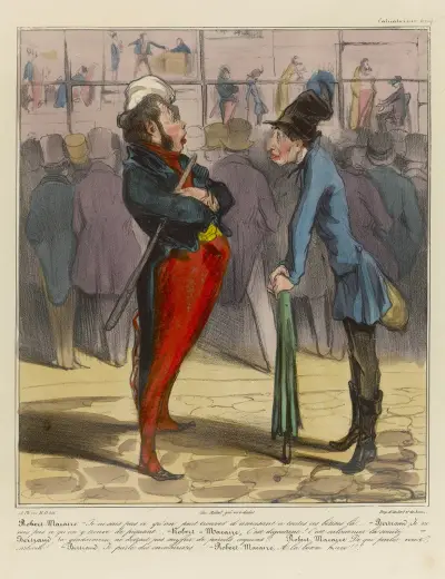 Robert Macaire – Jag vet inte vad man kan finna roligt i alla dessa dumheter av Honoré Daumier