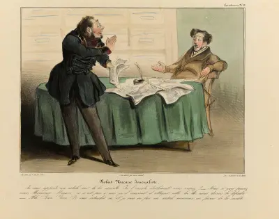 Robert Macaire journaliste av Honoré Daumier