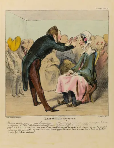 Robert Macaire magnétiseur von Honoré Daumier