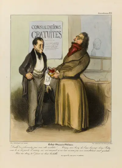Robert Macaire som läkare av Honoré Daumier
