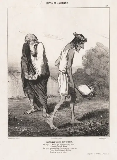Telemachus Ravaged by Love von Honoré Daumier