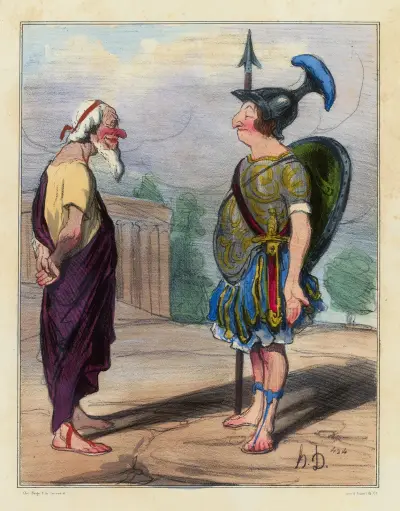 Telemachos återförd till dygden av Honoré Daumier