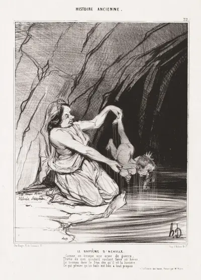 The Baptism of Achilles von Honoré Daumier