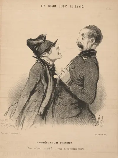 The First Case of Honor 1844. av Honoré Daumier
