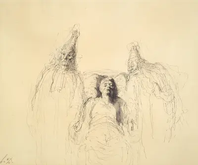 Den inbillade sjuklingen av Honoré Daumier