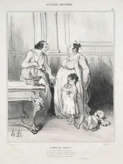 Gracchiernas moder av Honoré Daumier