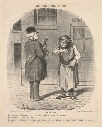 Det nya året av Honoré Daumier