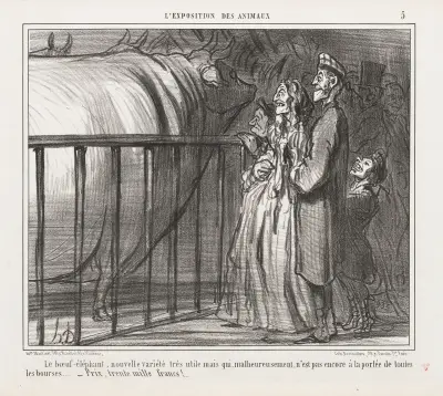 The ox-elephant, a new and very promising breed… av Honoré Daumier