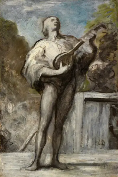 The Troubadour von Honoré Daumier