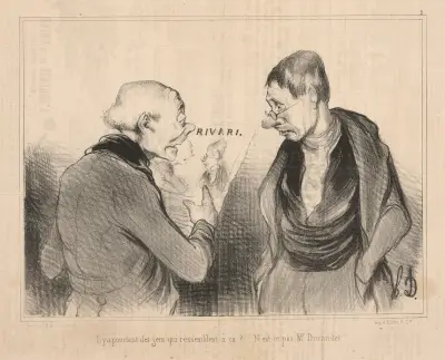 There are still people who look like that; Are there not, Mr. Durandet av Honoré Daumier