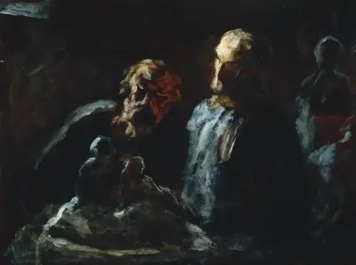 Två skulptörer av Honoré Daumier