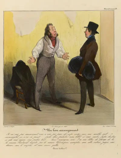 Un bon arrangement von Honoré Daumier