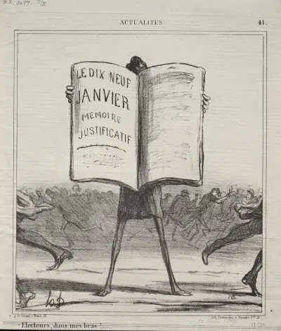 Väljare, i mina armar!… av Honoré Daumier